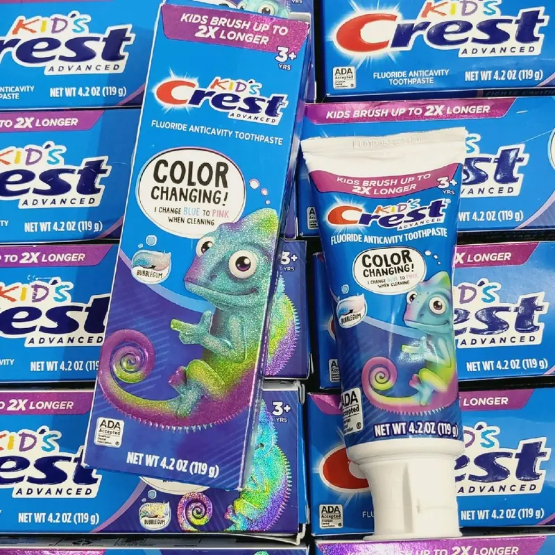 Kem đánh răng Crest Kid's ĐỔI MÀU màu dành cho Trắng Răng Nữ 0
