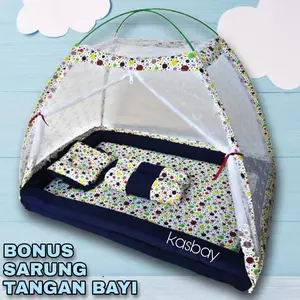 Kasur Bayi Kelambu Set Lengkap/Tempat Tidur Bayi Kelambu/Bonus Sarung Tangan Bayi Nyamuk