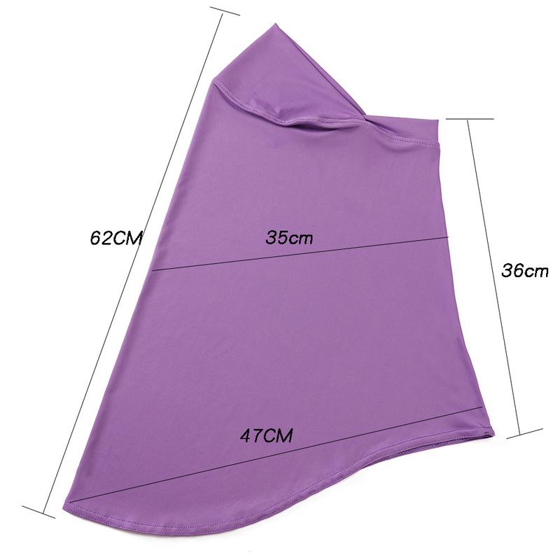 Product Introduction of Bottoming Hood Solid Color Gold Silk Lace Wrapped Chin Convenient Headscarf 11