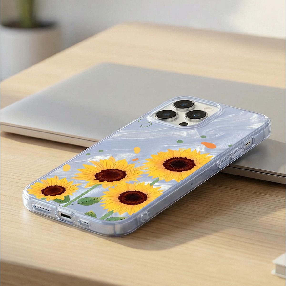 bunga matahari Casing hp untuk iPhone 17 PRO MAX 17 AIR 16 PLUS 16 15 14 13 12 11 7P 8+ 8 7 6P 6 XS MAX XR X=XS silikon phone case terbaru aesthetic softcase lucu estetik mewah premium shockproof transparan cover