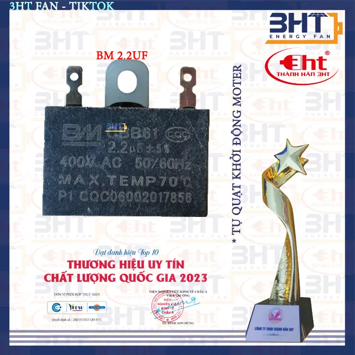 Tụ quạt 2uf và 1.5uf - K3 Khởi động cho động cơ quạt 7