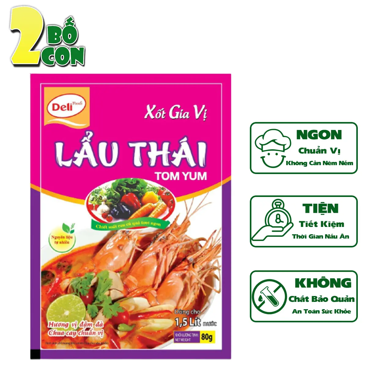 Xốt Gia Vị Lẩu Thái DELI 80g Gia Vị Hoàn Chỉnh