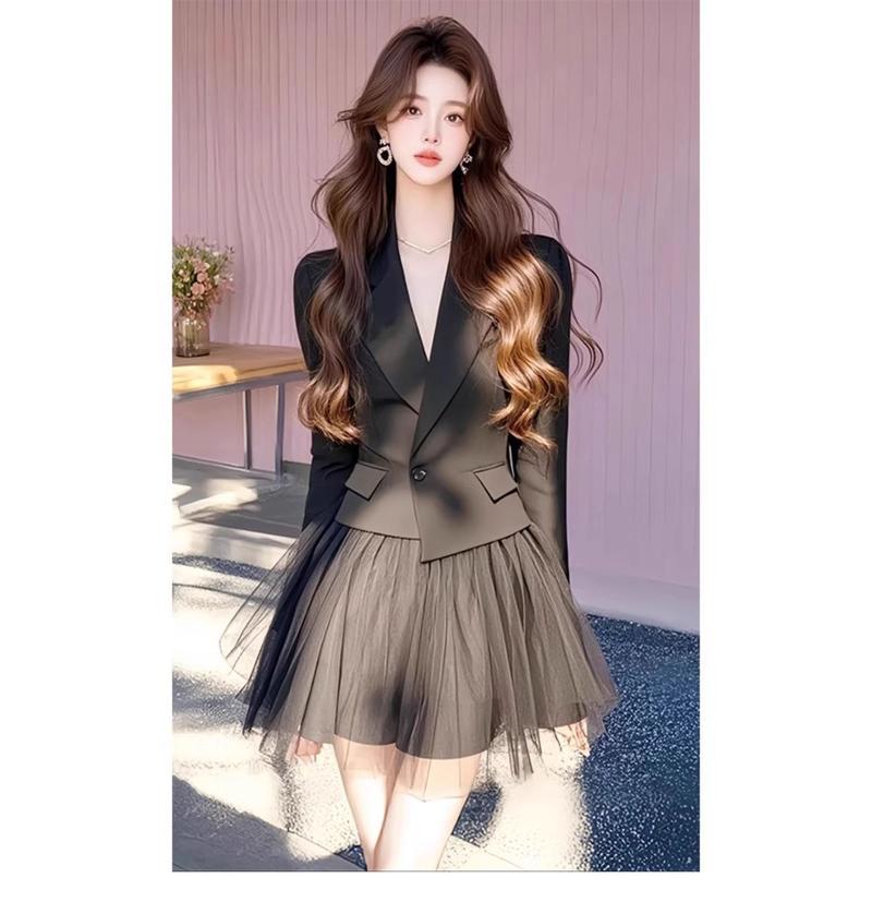 Product Introduction of Bộ Đồ Nữ, Quần Áo Mùa Xuân Siêu Phổ Biến, Cao Cấp, Đẹp, Độc Đáo, Chống Lão Hóa, Thanh Lịch, Áo Màu Đen, Váy Lưới, Thời Trang, Thích Hợp Mặc Cho Nữ, Bộ Sưu Tập 1100 Người 2