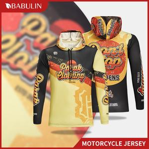 BABULIN  Motorcycle jersey New Style Hood Full sports Longsleeve Shirt cycling Hoodie for men hoodie  jersey