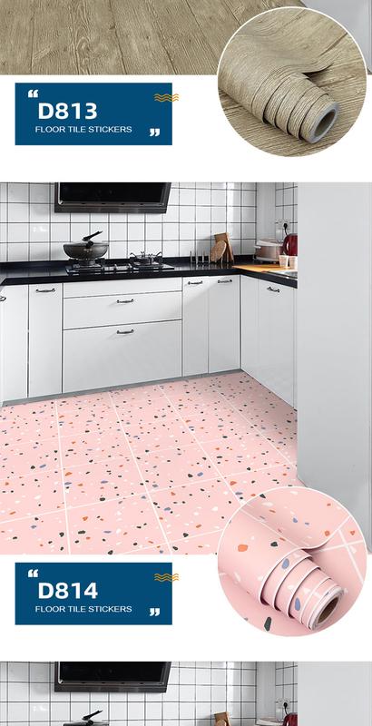 Product Introduction of Self adhesive floor sticker bathroom waterproof stickers anti-slip floor tile kitchen floor stickers thickening wear resistant Decor Decorative Ornaments 13