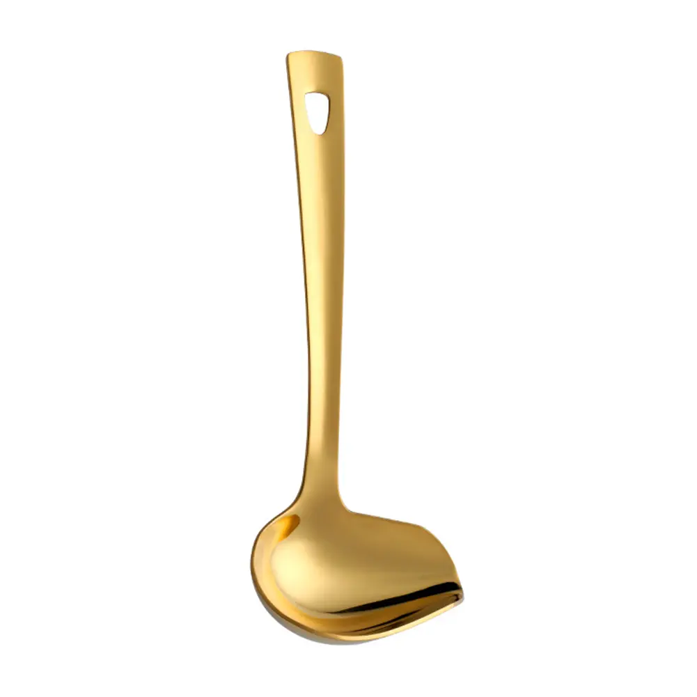[QL】 Stainless Steel Duck Mouth Oil Spoon Hanging Hot Pot Soup Ladle Scoop Tableware