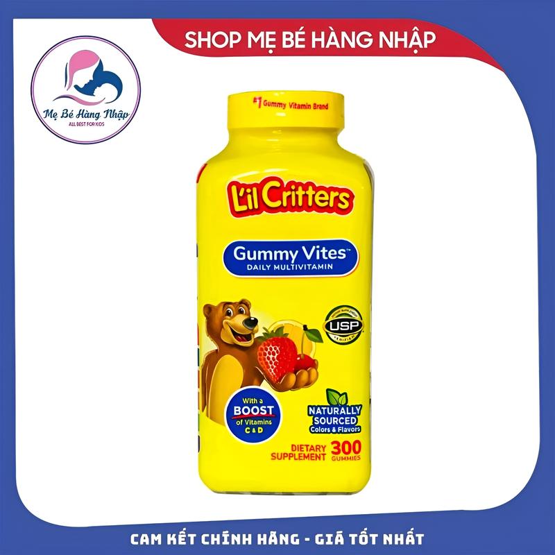 (date 2026) Kẹo Gấu Dẻo L'il Critters Gummy Vites - Bổ Sung Vitamin Tổng Hợp