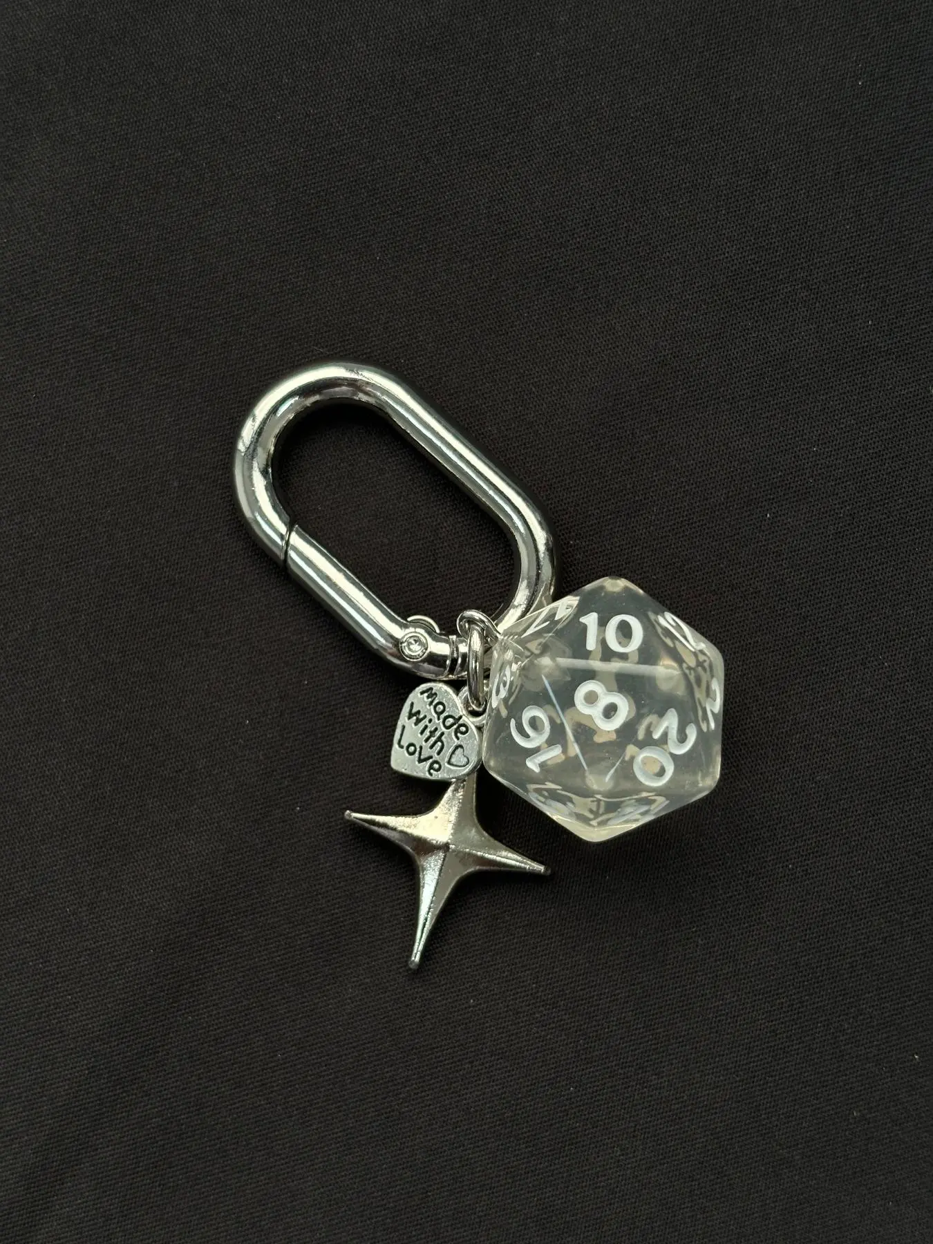 Creative Dice Design Keychain, Cute Cheart & Star Charm Decor Keychain for Women & Men, Fashion Accessories, Trendy All-match & Exquisite Keychain for Birthday Gift, Pendant