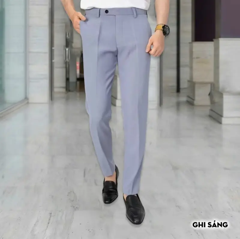 [DEAL 2 Quần]  Quần Âu Nam Công Sở form slimfit Tôn Dáng Chất Vải Dày Dặn  form Không Nhăn Nhàu 3