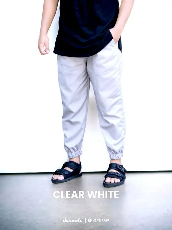 (BISA COD) Sirwal Jogger Akhy Moslem Wear Celana Jogger Dewasa Remaja M L XL Warna PUTIH BERSIH 0