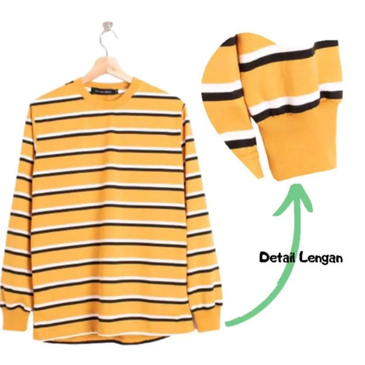 KAOS STRIPE LENGAN PANJANG PRIA DAN WANITA // KAOS DISTRO Unisex Baju  Lembut