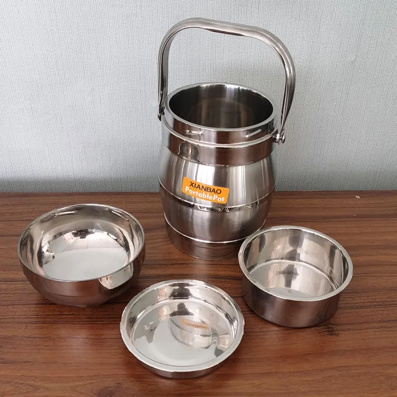 Cặp Lồng Giữ Nhiệt Inox 304 3 Ngăn – Giữ Nhiệt Lâu, Đựng Cơm Thoải Mái – Có Nắp Kín Chống Tràn 1