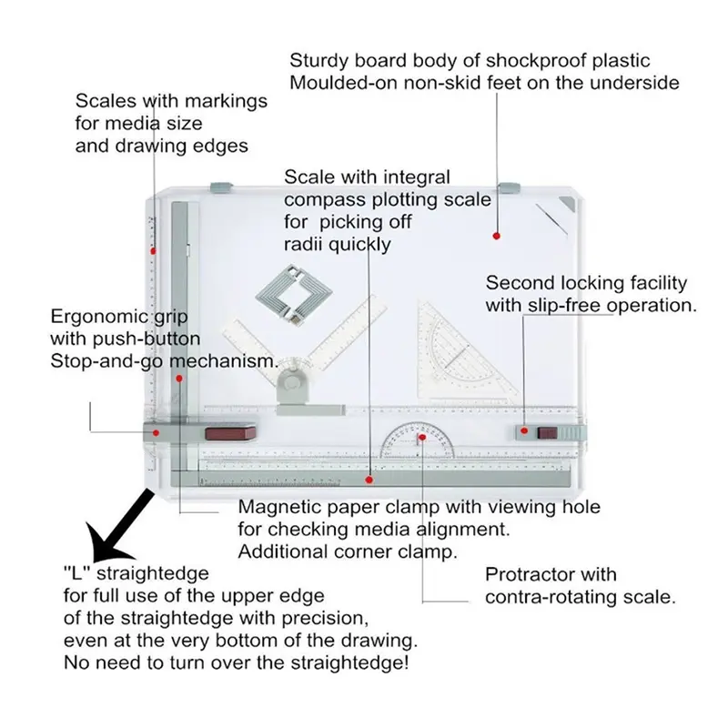 Meja Gambar Arsitek A3 Peralatan Melukis Drawing Rapid A3 Professional Drawing Board 2