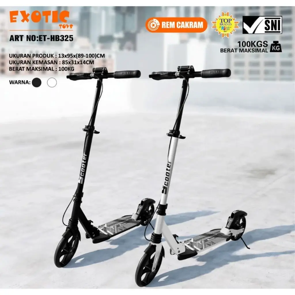 EXOTIC SCOOTER DEWASA EXOTIC ET HB 511 HB 512 HB 572 HB 325 // SKUTER ANAK DAN BISA DEWASA // HB-572 REM TANGAN MAX BB 100KG