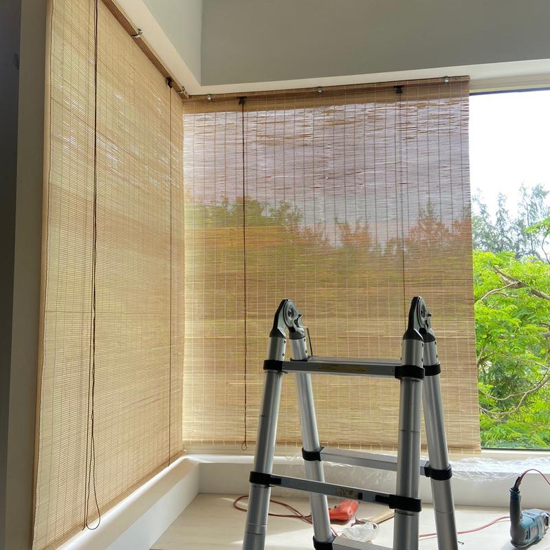 Mành Tăm Trắng Che nắng Cửa sổ , Cửa Kính , Làm Phông Trang Trí , nhiều kích thước , giá rẻ