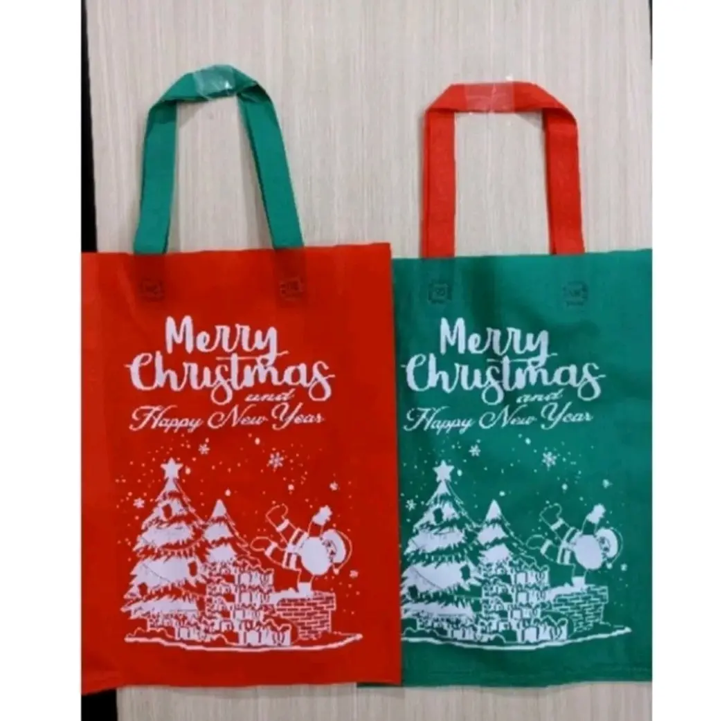 Tas Goodiebag motif Natal Natal