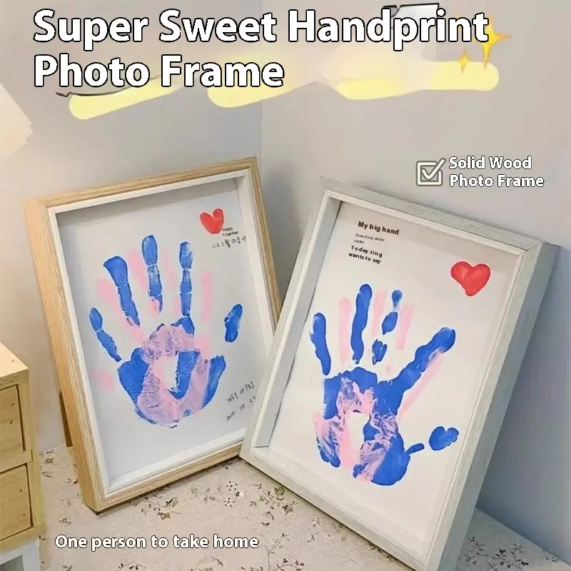 DIY Hand Print Photo Frame Couple Boyfriend Parent-Child Palm Commemorative Handmade Gift Girlfriend Gift Commemorative Art Girlfriend Decor