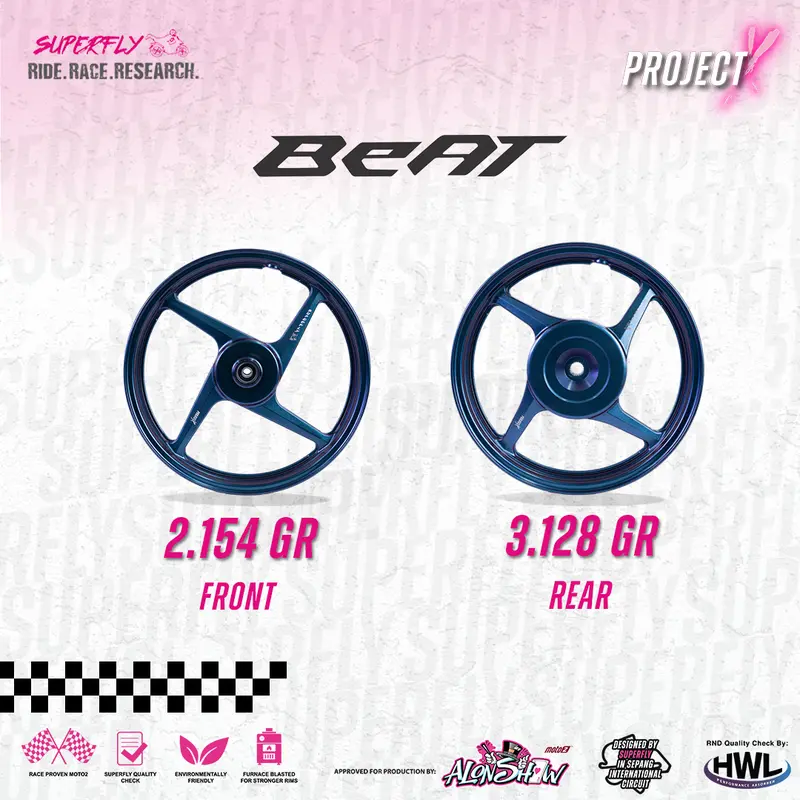 Velg Honda Beat/Honda Genio/Scoopy Fi Superfly Project X 6