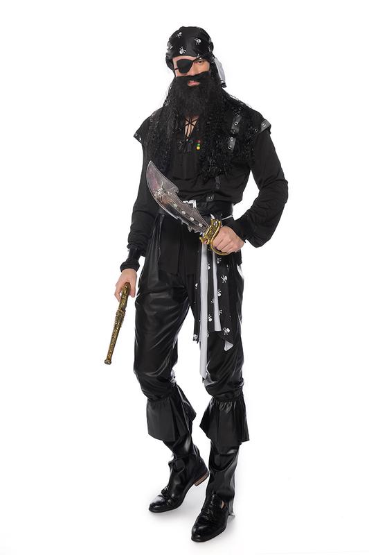 Product Introduction of 1 Zhu Mi Lian New Split Size Stage Costume Adult Men Role-Playing Outfit Wansheng Pirate One-Eyed Dragon Suit 5