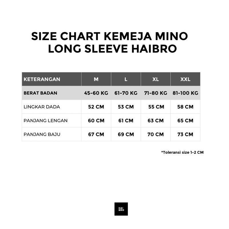 HAIBRO - Kemeja Mino Stripe Long Sleeve Shirt White