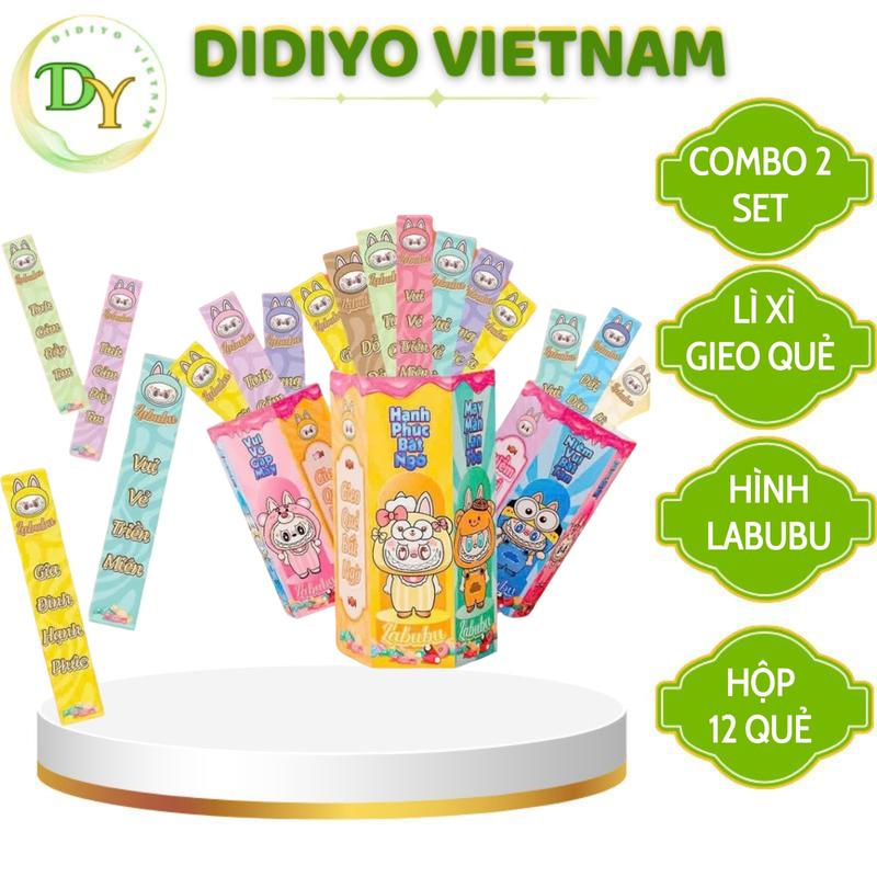 Combo 2 Set Bao Lì Xì Hoạt Hình, Bao Lì Xì Gieo Quẻ Hoạt Hình LaBuBu Dễ Thương Bao Lì Xì Tết
