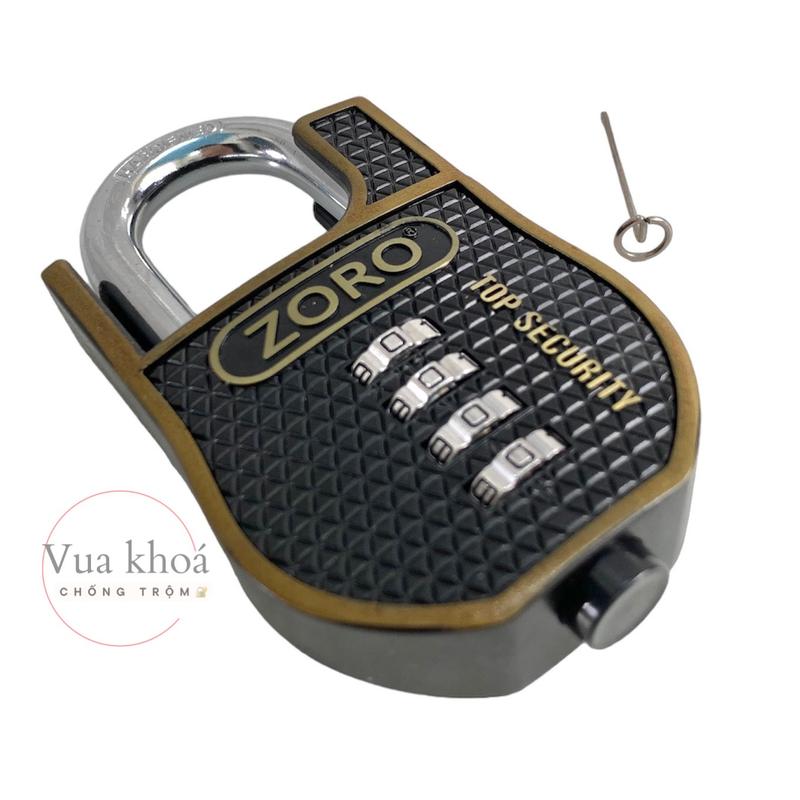 Ổ Khóa mật mã chống cắt ZORO 4 số 6 phân - khóa số thay đổi mật khẩu theo ý muốn - thích hợp khóa cửa nhà,cửa cổng.khóa mật mã chống cắt 8