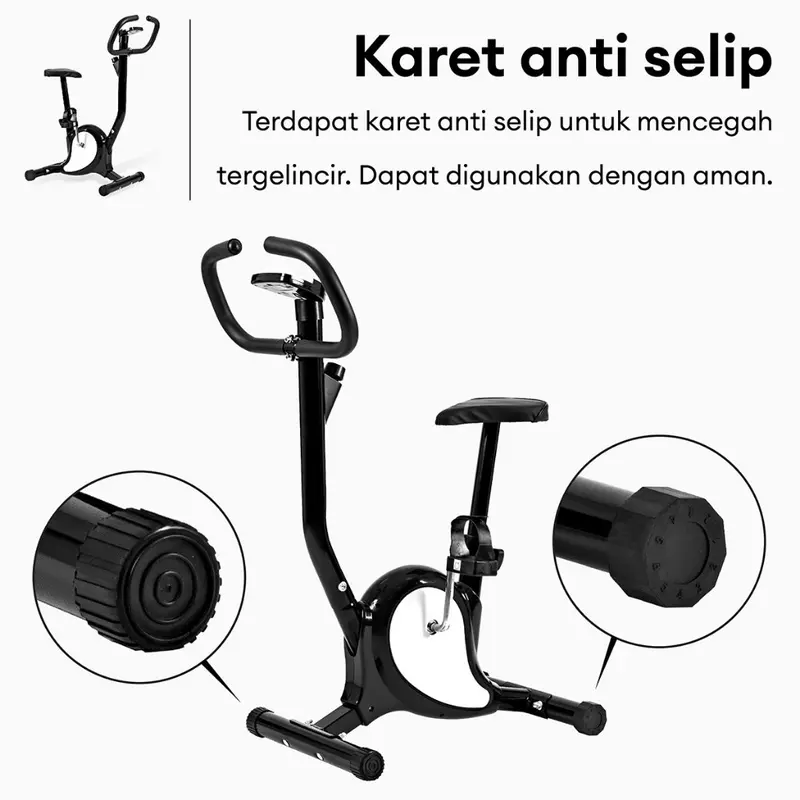BG SPORT Sepeda Statis Spinning Bike Alat Fitness Exercise Bike Resistensi Adjustable Anti Slip Dukung hingga 150kg 7