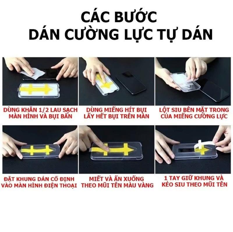 [Tặng 1 Kính] SET 5 Kính Cường Lực Tự Dán KINGKONG GLASS Chống Nhìn Trộm Có Khung Trợ Dán Full Màn Iphone 9