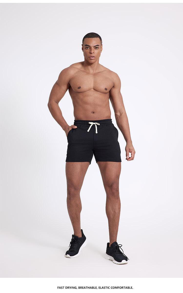 Product Introduction of Fitness shorts American men's casual stretch three quarter pants 11