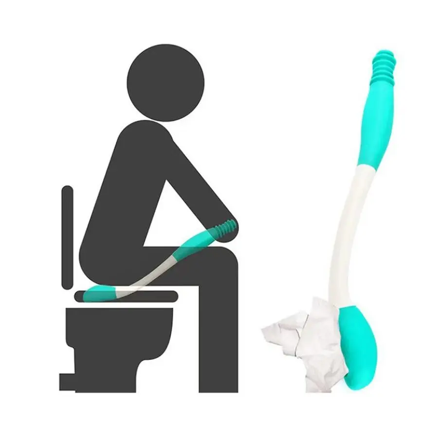 Bathroom Mobility Aid, Toilet Aids for Wiping, Butt Wiper for Disabled & Elderly, Personal Bottom Wiping Tool, Bathroom Accessories