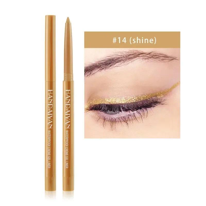 Product Introduction of Waterproof Pearlescent Matte Eyeliner Not Easy Pen Rotatable Eyeliner Long Lasting Eye Makeup Tools Korean Makeup Products Lipliner Eyeshadow 37