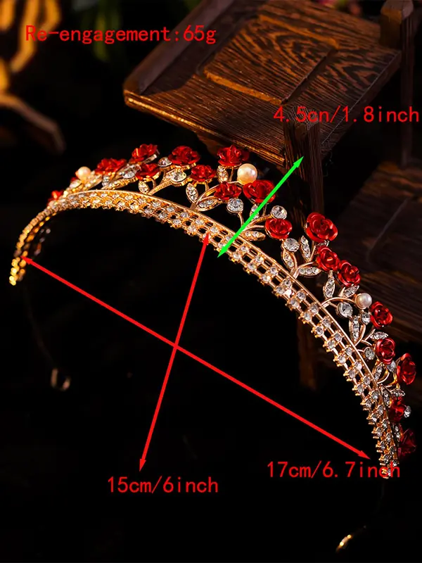 Rose Design Headband, Elegant Rhinestone Decorated Headband for Wedding Bridal Party Formal Occasions, Fashion Hair Accessories for Women 1
