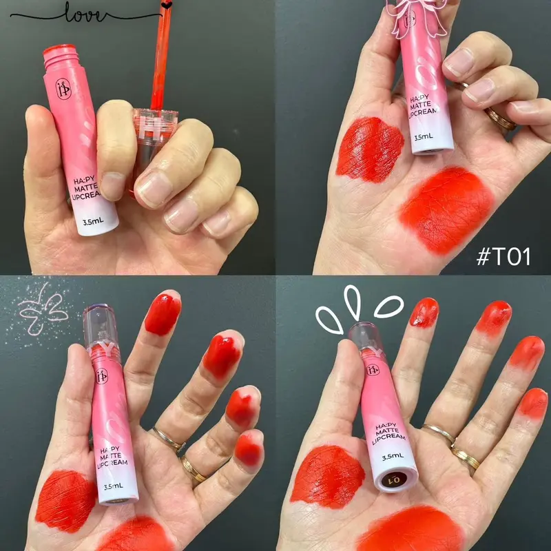 Mua 1 son kem Lỳ Ha-py tặng kèm 1 son thỏi Hapy và 1 cọ tán son 6