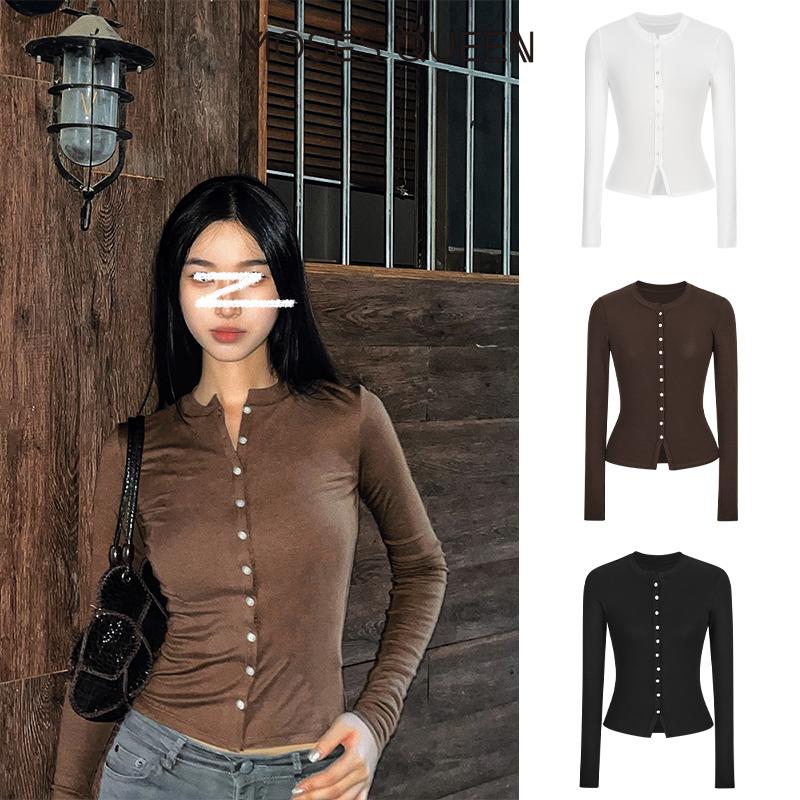 Áo Cardigan Có Nút, MosesQueen Moxi Queen, Dài Tay, Dành Cho Nữ, Hàng Mới Về, Nhẹ, Thân Thiện Với Làn Da, Thoải Mái, Áo Mỏng Thường Ngày # 62313