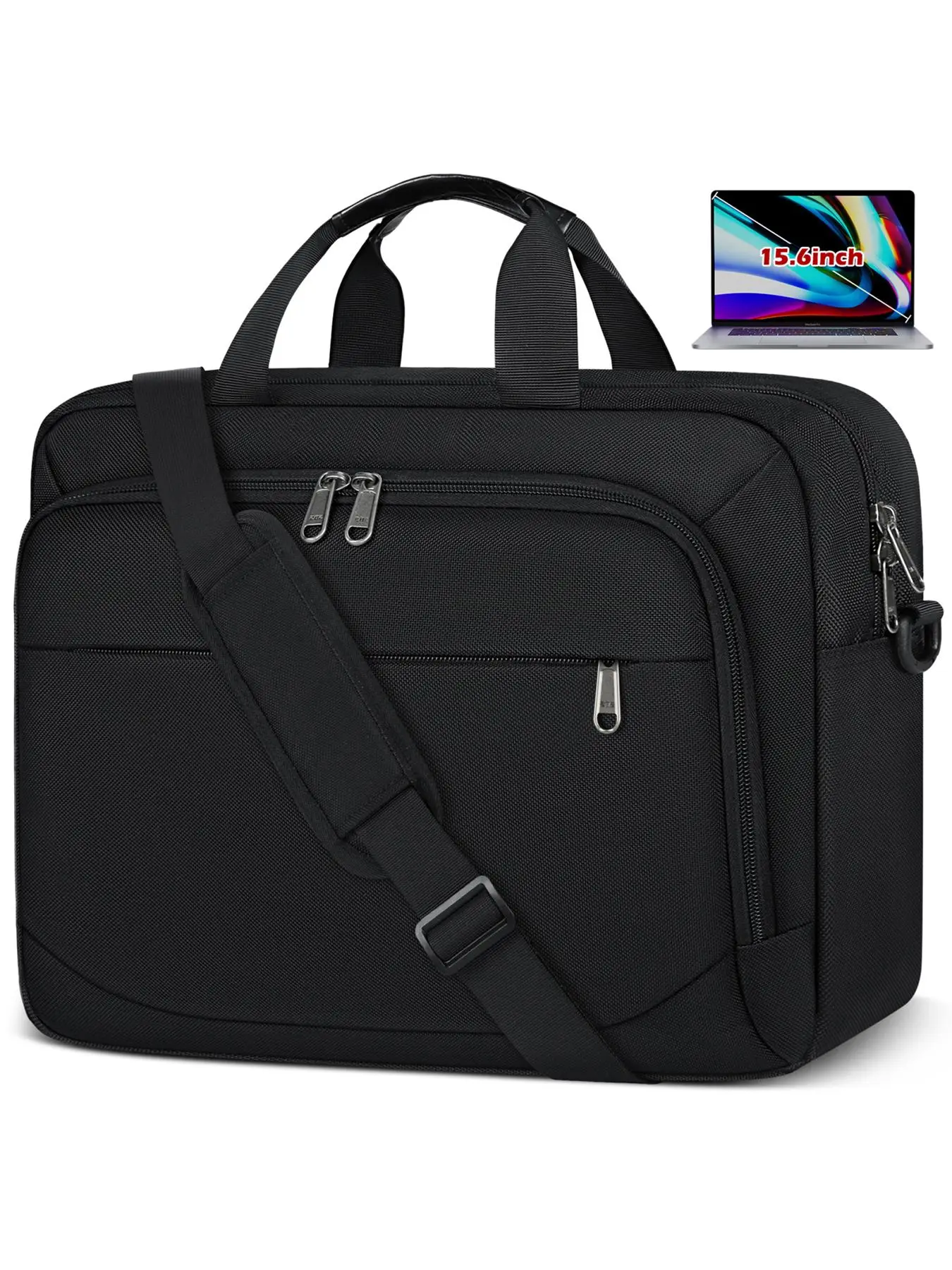 Business Laptop Bag, Large Capacity Briefcase, Impact Resistant Business Trip To Work To School Unisex Computer Bag