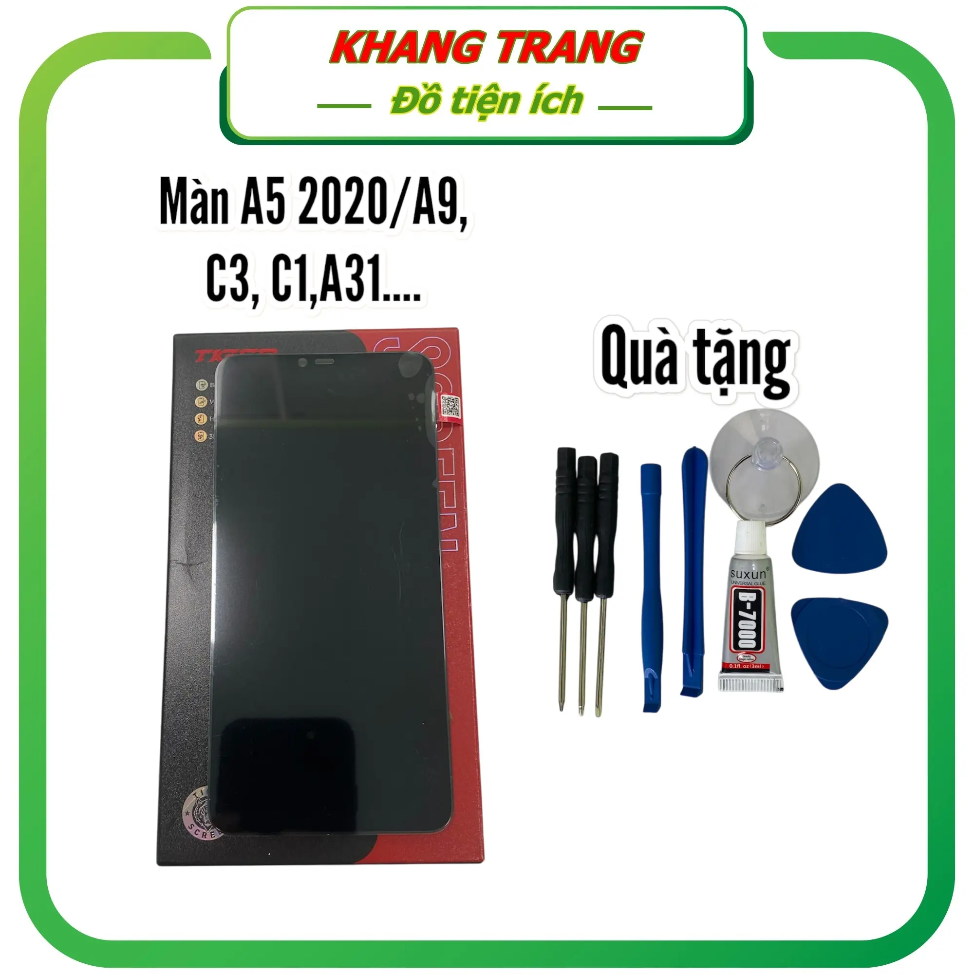Màn hình OP C3, C3i, C1, 5, 5S, A9, A31, A11X, A5-2020, A8, A11, A9-2020 tặng to vít và keo dán Loa màn  hình