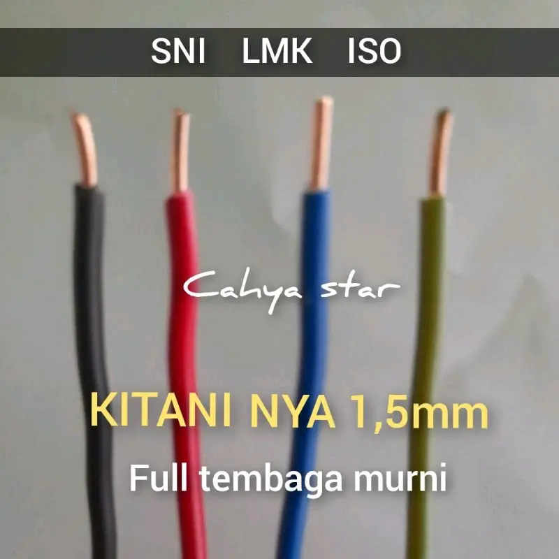 Kitani NYA 1,5 Tembaga Murni SNI LMK,Kabel Listrik Tunggal PERMETER