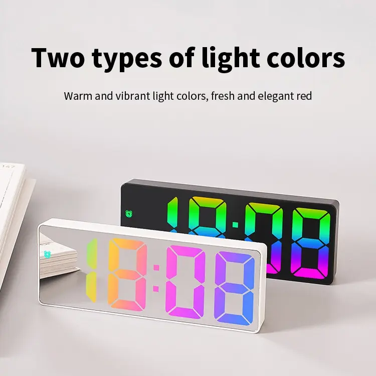Đồng Hồ LED VOVOVA Để Bàn Thông Minh - Màn Gương, Hiển Thị Giờ & Nhiệt Độ, Báo Thức, Dùng USB Hoặc Pin AAA, Decor Đẹp 1