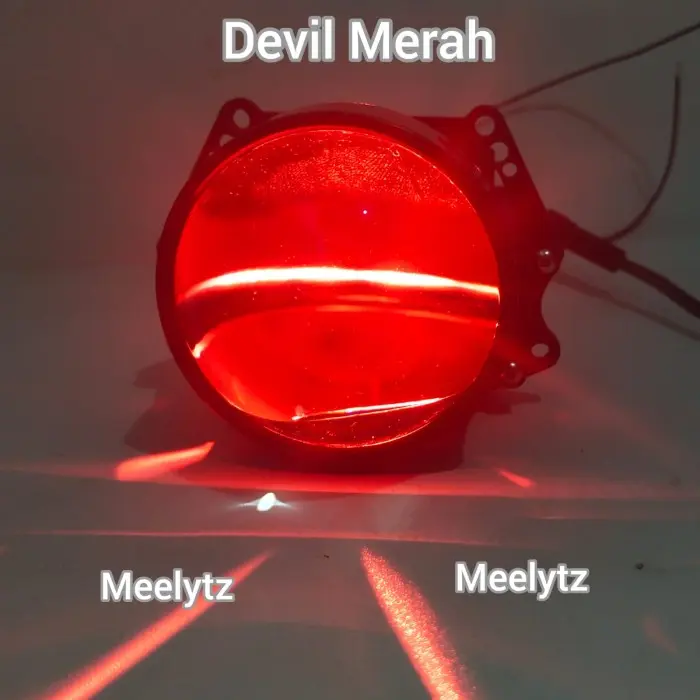 IBRIGHT ZE 70 - Projector Biled 2.5inc Blue Lens ibright ze 70 High Low Putih plus kipas pendingin - MERAH