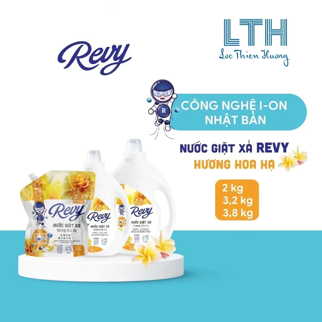 Nước Giặt Xả 2 Trong 1 REVY - Hương Hoa Hạ