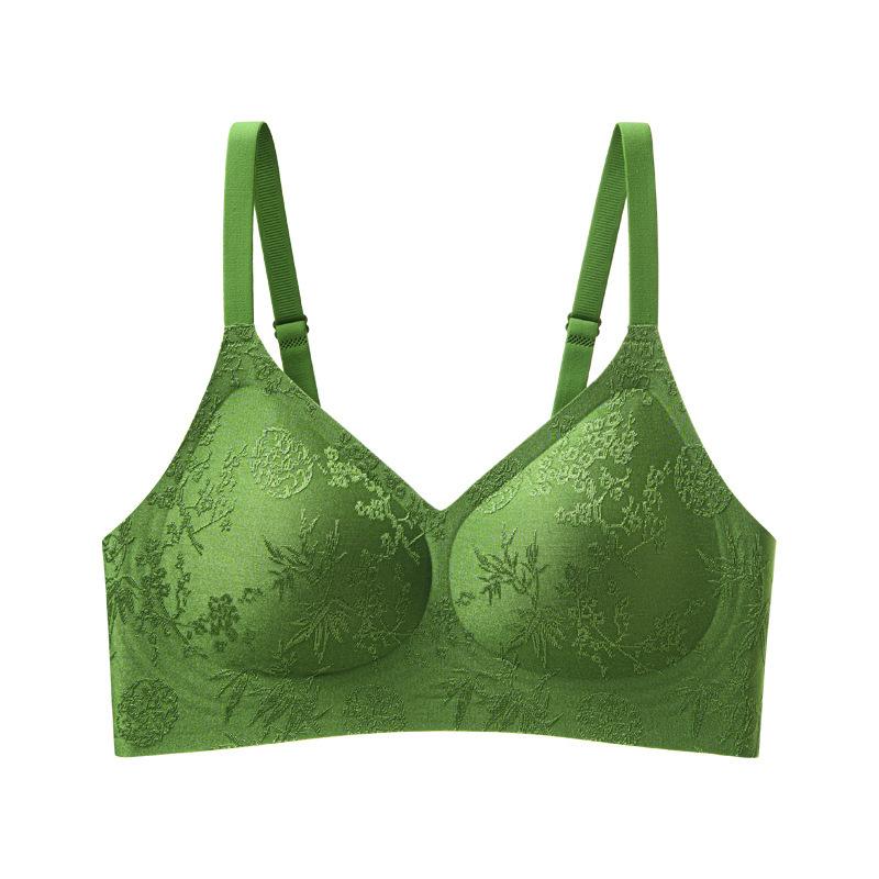 National Style Embossed Jacquard Soft Support Bra Summer Thi - TikTok ...