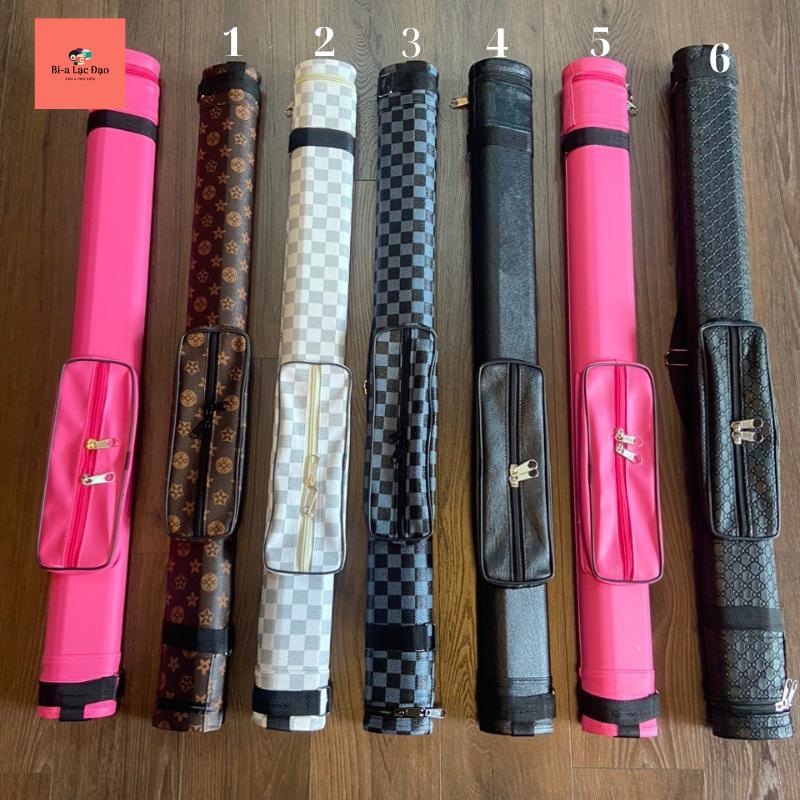 Bao Da đựng cơ BiDA Bọc Da có lót nhung - Hộp đựng cơ Bi A- Nhiều màu -Kèm quai đeo lưng hàng trung - Bi A Lạc Đạo