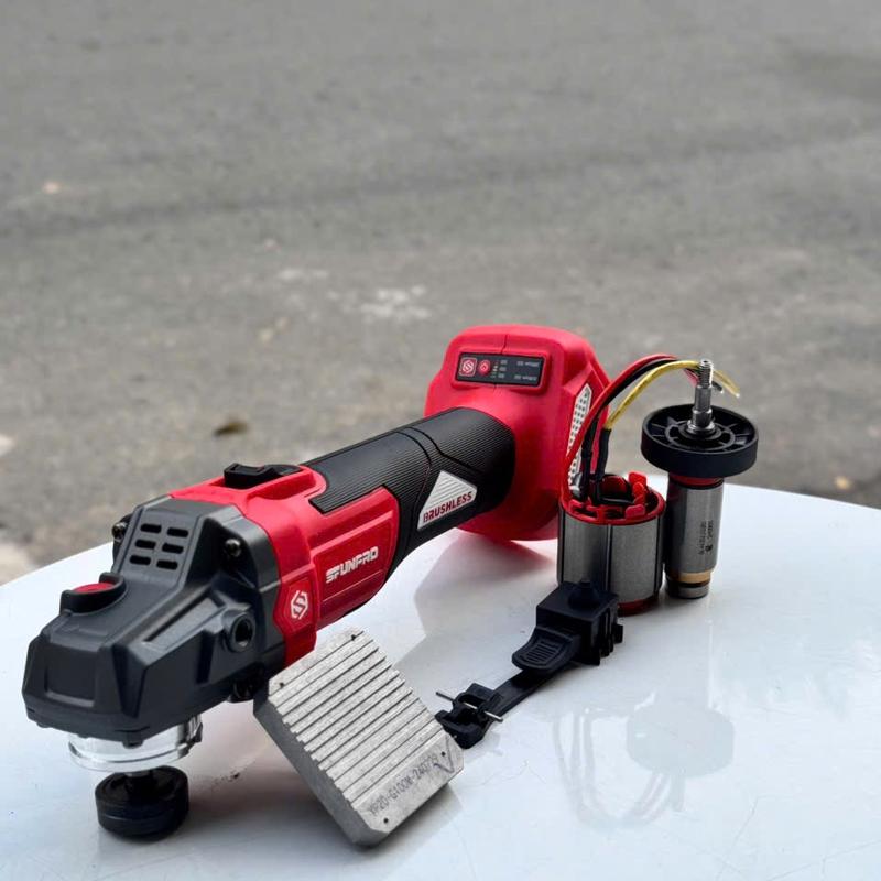 THÂN MÁY MÀI CẦM TAY DÙNG PIN LƯỠI 100Mm YUPAI _ SFUNPRO- YP20-G100A_ S20-L100GA - MÁY XÂY DỰNG HỒNG NHIÊN - mài góc mài pin mài 100mm