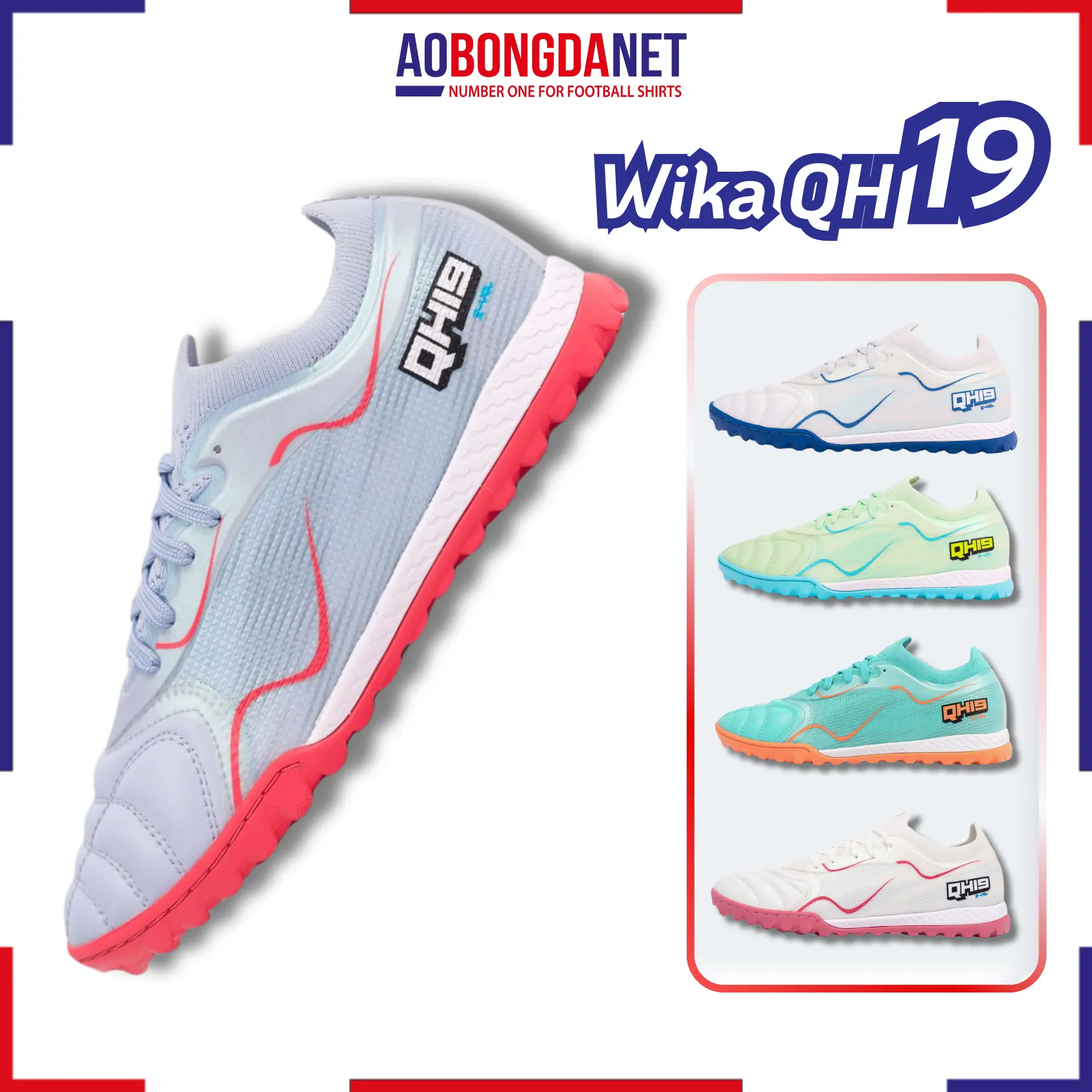 Giày Bóng Đá Wika QH19 Z-Vol Chính Hãng, Giày Đá Banh Sân Cỏ Nhân Tạo Thiết Kế Chống Trơn Trượt, Hoạ Tiết Nổi Bật, Giày Thể Thao Sneaker Tập Thể Dục Sport tổng hợp việtnam giày bóng đá giày  bong da