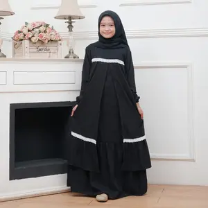 Terbaru Gamis Anak Usia 5 - 11 Tahun Gamis Anak Perempuan Kombinasi Renda Gamis Anak Perempuan Sholihah Dress Muslim Panjang Tanggung
