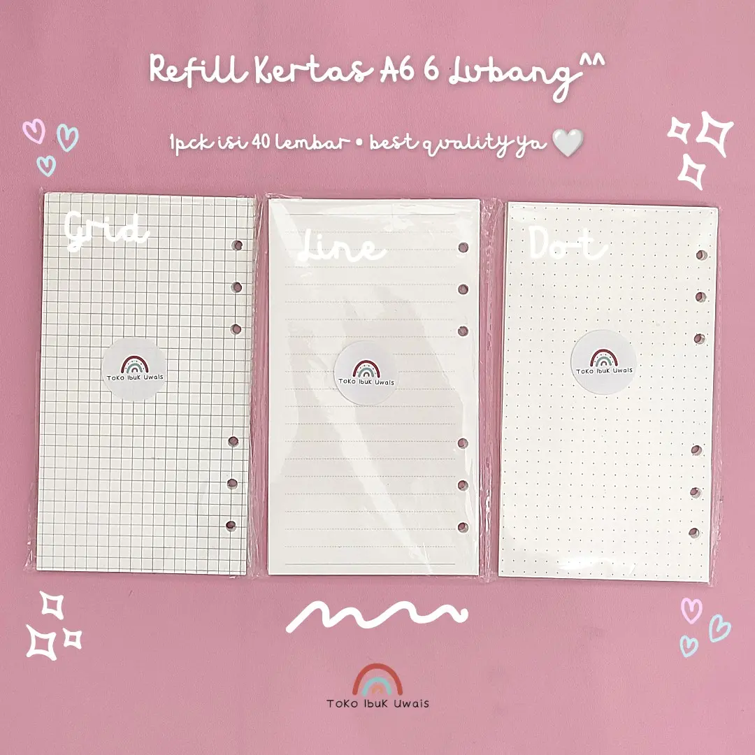 KERTAS REFILL BINDER A6 6 RING GOOD QUALITY