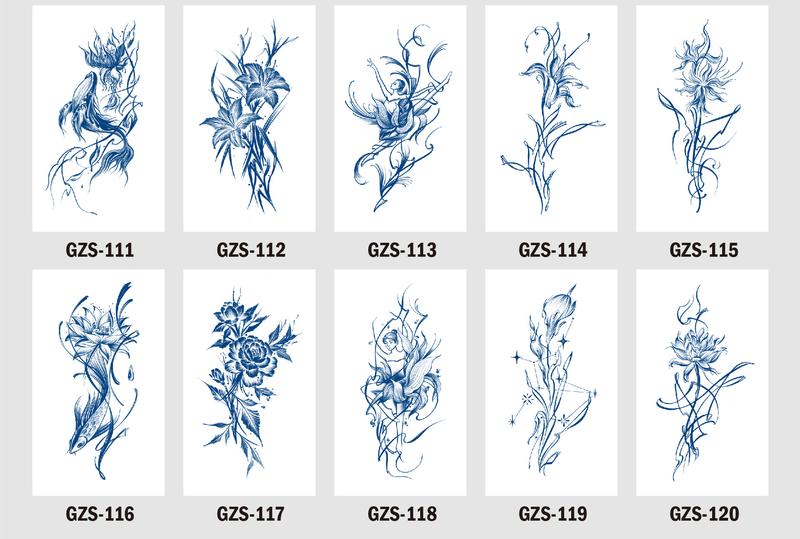 Product Introduction of Herbal Juice Semi-Permanent Temporary Tattoo Stickers Waterproof Long-Lasting Alphabet Fresh Style Tattoos tattoo  sticker  30  days 14