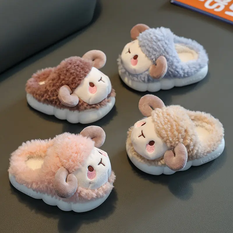 Sandal Anak Rumah Selop / Sandal Anak Hangat Empuk Anti Slip Anti Licin Boneka Lucu Karet Fashion