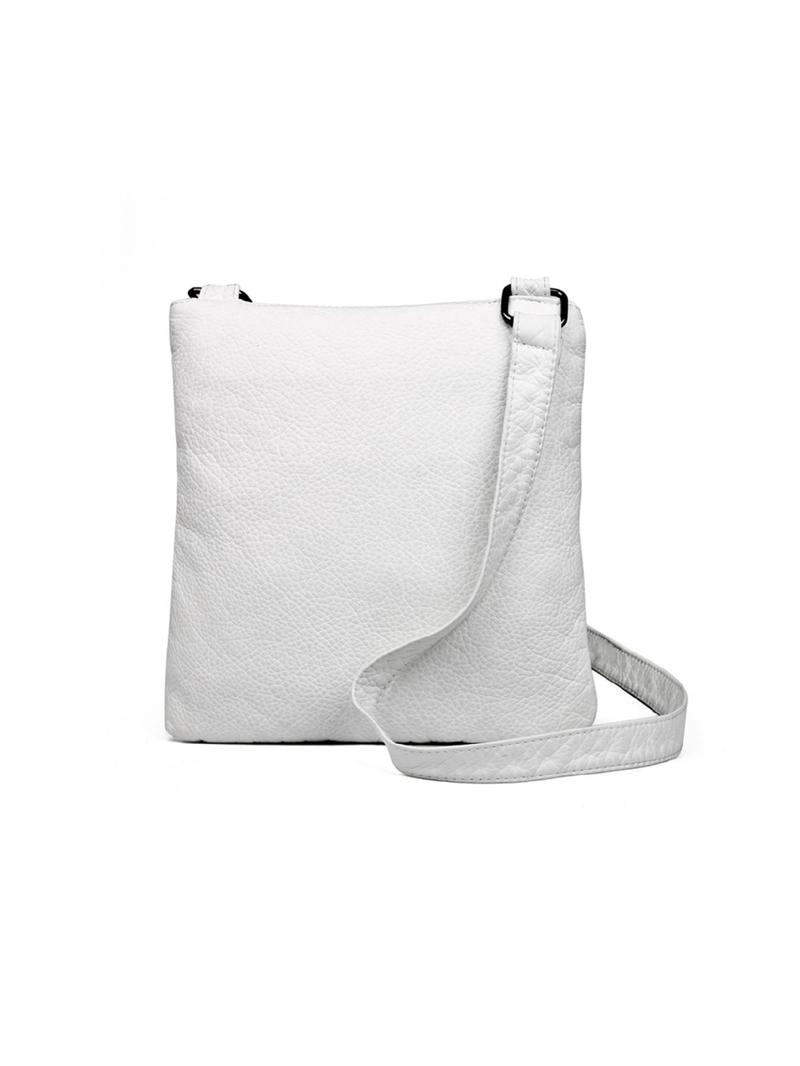 Product Introduction of Women's Fashionable Solid Color Crossbody Bag, Casual Versatile Multi-pocket Zipper Shoulder Bag for Daily Commuting Use, Trendy All-match Ladies Purse Commuter Bag 6