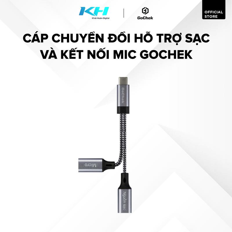 Cáp chuyển đổi hỗ trợ sạc và kết nối mic GoChek Ultra Plus Phone USB Phụ Kiện